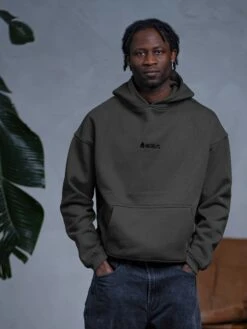 Heavy-Sweat-Hoodie HÄVIG SmokedPearl 7 Heavy-Sweat-Hoodie HÄVIG SmokedPearl -Noorlys SmokedPearl DarkGrey RAISED BY WAVES front