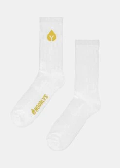 Socken MOOI White/Zitrone