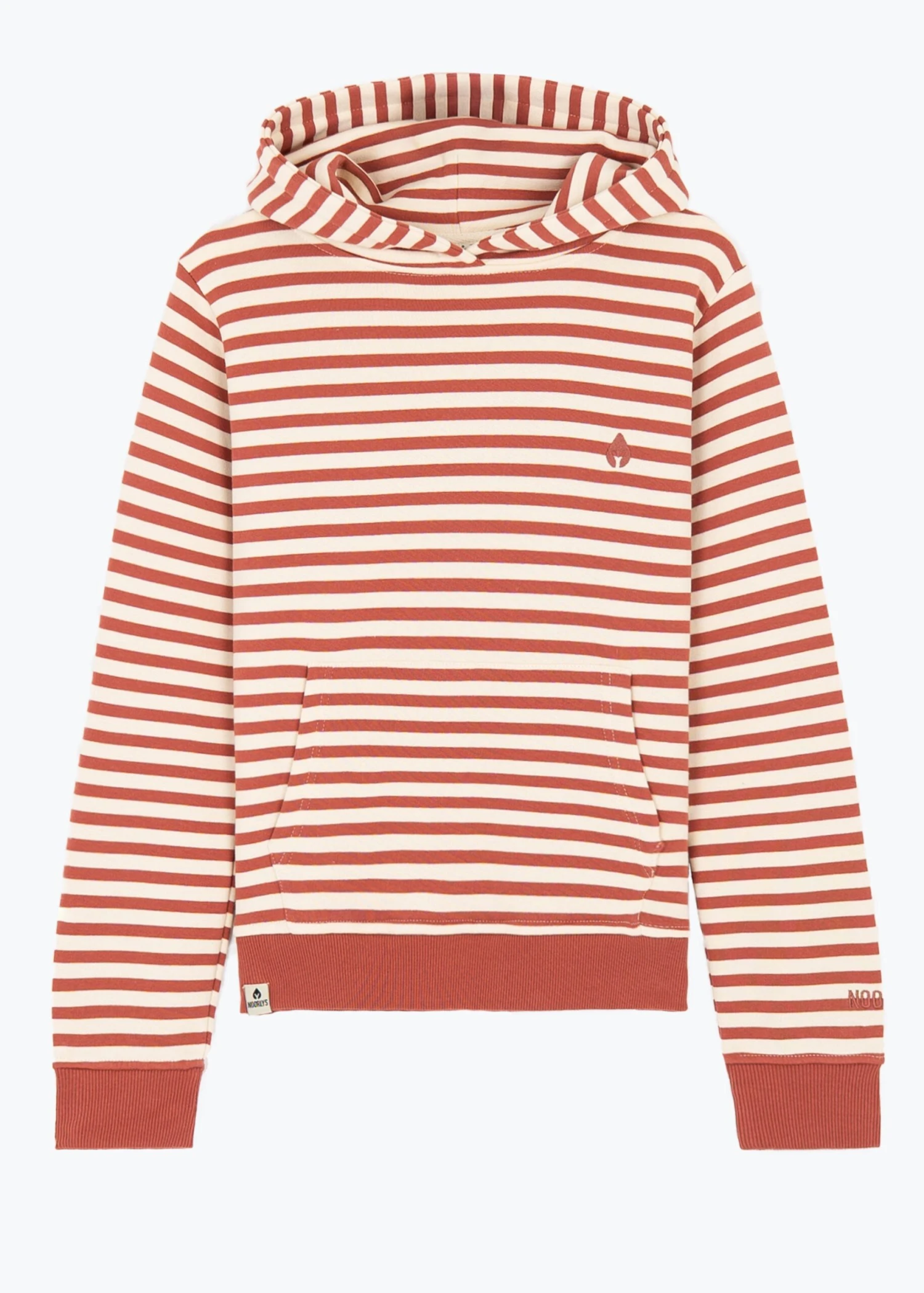 Basic-Hoodie HELENE MahagonyStriped 1 Basic-Hoodie HELENE MahagonyStriped