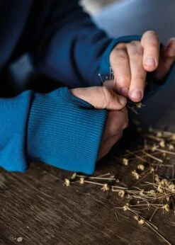 Hoodie CLASSIC CorsairBlue 25 Hoodie CLASSIC CorsairBlue -Noorlys bio hoodie kids daumenloch classic blue