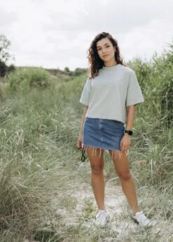 Basic Heavy T-Shirt SWOORESA DesertSage -Noorlys bio sommer maenner frauen strand nachhaltig faire mode bio summer 22