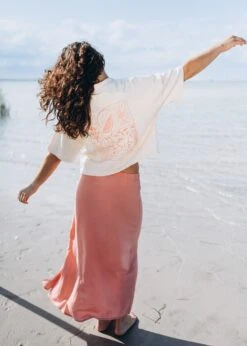 Heavy-T-Shirt ZITRONELLA PearledIvory/FlamingoPink -Noorlys bio sommer maenner frauen strand nachhaltig faire mode bio summer 96