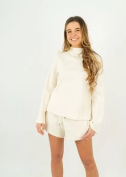 Short MADITA Ecru -Noorlys fair cool sommer frauen bio laessig weich biologisch kleidung 94 9f2d4c40 f4e3 4014 8e47 10ce8db73152