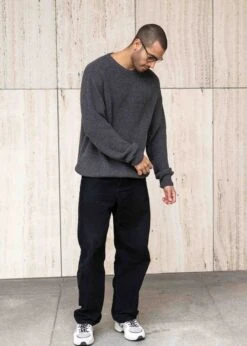 Strickpullover SLICHT Anthracite 20 Strickpullover SLICHT Anthracite -Noorlys gemuetlich laessig cool winter kuschlig weich warm 10