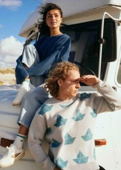 Strickpullover SLICHT DenimBlue 17 Strickpullover SLICHT DenimBlue -Noorlys gemuetlich laessig cool winter kuschlig weich warm 111