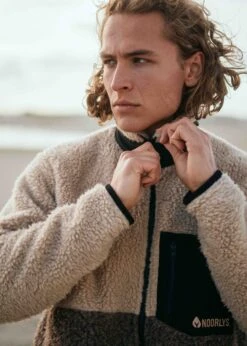 Woll-Jacke WÜLLEN Natur/Braun 17 Woll-Jacke WÜLLEN Natur/Braun -Noorlys gemuetlich laessig cool winter kuschlig weich warm 151