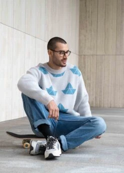 Strick-Sweater BÖNK OysterGrey 16 Strick-Sweater BÖNK OysterGrey -Noorlys gemuetlich laessig cool winter kuschlig weich warm 188