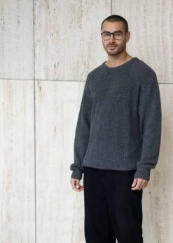 Strickpullover SLICHT Anthracite 27 Strickpullover SLICHT Anthracite -Noorlys gemuetlich laessig cool winter kuschlig weich warm 9