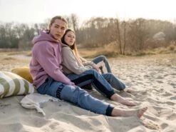 Jogginghose SUNDAG MarineStriped/Navy 22 Jogginghose SUNDAG MarineStriped/Navy -Noorlys gemuetliche jogginghose fuer strand surfen