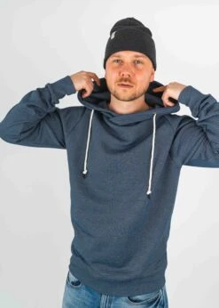 Hoodie COVA MarineStriped -Noorlys hoodie fair produziert bio nachhaltig men sommer hose mode fashion noorlys baumwolle