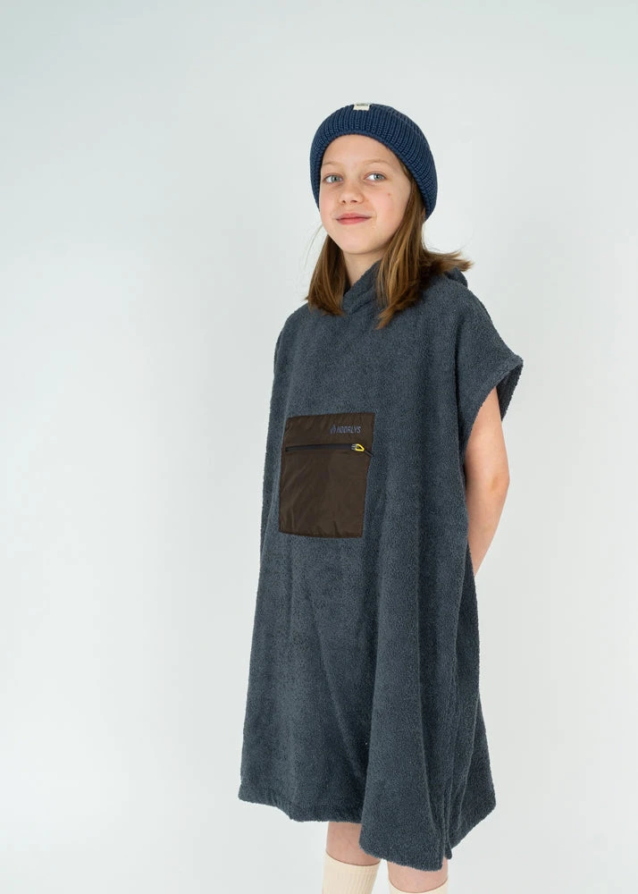 Kinder-Surf-Poncho MALIA Anthracite 2 Kinder-Surf-Poncho MALIA Anthracite – Bild 2
