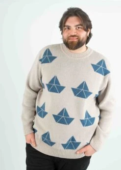 Strick-Sweater BÖNK OysterGrey 14 Strick-Sweater BÖNK OysterGrey -Noorlys kuschlig cool laessig bio nachhaltig fair produziert oeko cool schoen men women kleidung grosse groessen plus size uebergroessen 137