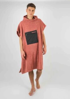 Surf-Poncho MALIA OldRose -Noorlys kuschlig fair produziert bio baumwolle warm women laessig kollektion new men sommer 335