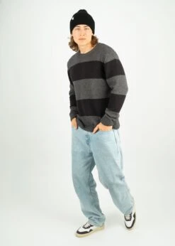 Strickpullover RIFFELT AnthraciteBlackStriped