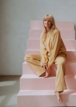 Stoffhose JENTE Curry -Noorlys nachhaltig fair produziert kollektion winter cool warm shoen laessig 76