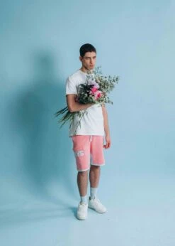 Short SUNDAG Flamingo/IllusionBlue -Noorlys noorlys herren damen sommer nachhaltig fair produziert warm kuschlig cool schoen 113