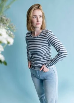 Longsleeve LINDA StormyStriped 16 Longsleeve LINDA StormyStriped -Noorlys noorlys herren damen sommer nachhaltig fair produziert warm kuschlig cool schoen 71