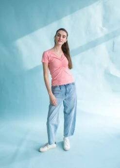 T-Shirt RIFFELIG FlamingoPink 7 T-Shirt RIFFELIG FlamingoPink -Noorlys noorlys herren damen sommer nachhaltig fair produziert warm kuschlig cool schoen 90