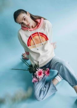 Hoodie TÜÜTJE PearledIvory/FlamingoPink -Noorlys noorlys herren damen sommer nachhaltig fair produziert warm kuschlig cool schoen 94 2d7e1c30 412f 4bcd b2d0 692c2ecfe75e