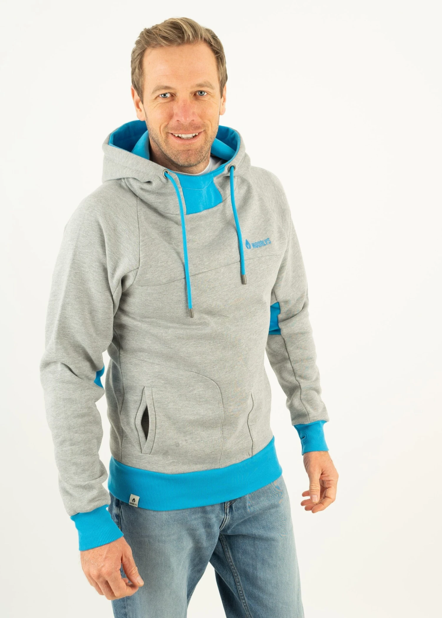 Hoodie STORM Ash/Encyan 2 Hoodie STORM Ash/Encyan – Bild 2