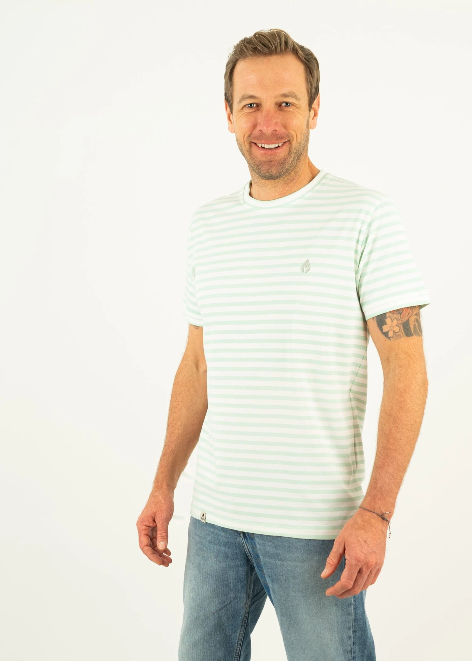 T-Shirt JOHANN GreenStriped 2 T-Shirt JOHANN GreenStriped – Bild 2