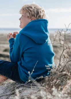 Hoodie CLASSIC CorsairBlue 17 Hoodie CLASSIC CorsairBlue -Noorlys poncho beige hoodie kids nachhaltig noorlys 3