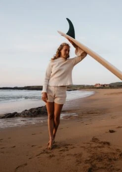 Short MADITA Ecru -Noorlys sommer heavy sweat kollektion nachhaltig faire mode bio materialien summer 102 2e773a0b 2537 446f 841b e9610167410d