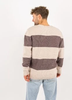 Strickpullover RIFFELT OysterSchokoStriped 13 Strickpullover RIFFELT OysterSchokoStriped -Noorlys sommer nachhaltig faire mode bio summer kleid W25 22