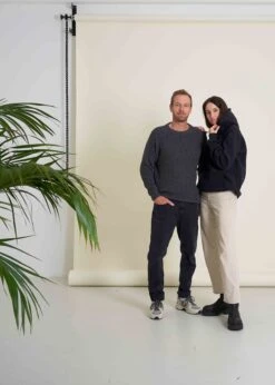 Strickpullover SLICHT Anthracite 24 Strickpullover SLICHT Anthracite -Noorlys stills nachhaltig bio fair produziert warm winter 90