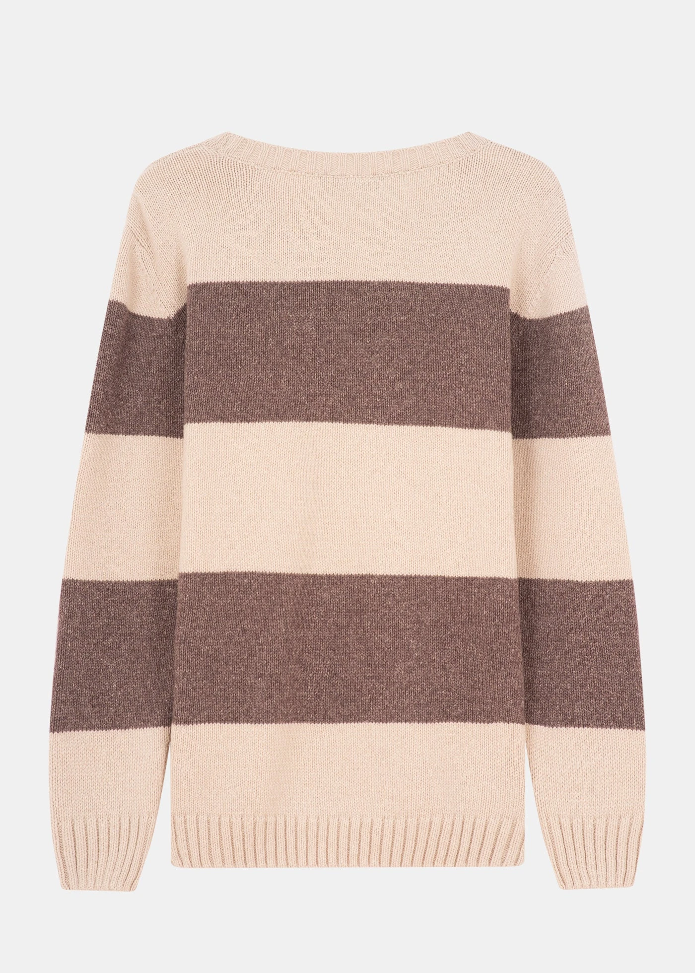 Strickpullover RIFFELT OysterSchokoStriped 3 Strickpullover RIFFELT OysterSchokoStriped – Bild 3