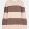 Strickpullover RIFFELT OysterSchokoStriped