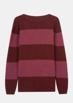 Strickpullover RIFFELT PlumViolettStriped 7 Strickpullover RIFFELT PlumViolettStriped -Noorlys strickpullover riffelt plumvioletstriped h