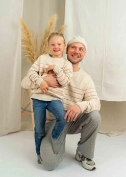 KIDS Strickpullover BÖÖT Beige-DuskPink-Striped -Noorlys summer knit spring bio nachhaltig fair produziert oeko cool schoen men women kleidung neu sommer 9