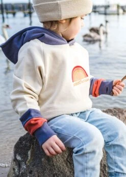 GOTS Hoodie TÜÜTJE PearledIvory -Noorlys tuutje kids outdoor 2