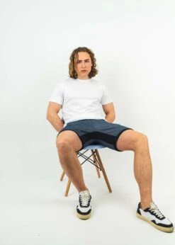 Short SUNDAG MarineStriped/Navy 28 Short SUNDAG MarineStriped/Navy -Noorlys weich kuschlig fair produziert bio baumwolle warm women laessig kollektion new sommer men style 173