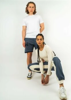 Short SUNDAG MarineStriped/Navy 25 Short SUNDAG MarineStriped/Navy -Noorlys weich kuschlig fair produziert bio baumwolle warm women laessig kollektion new sommer men style 184